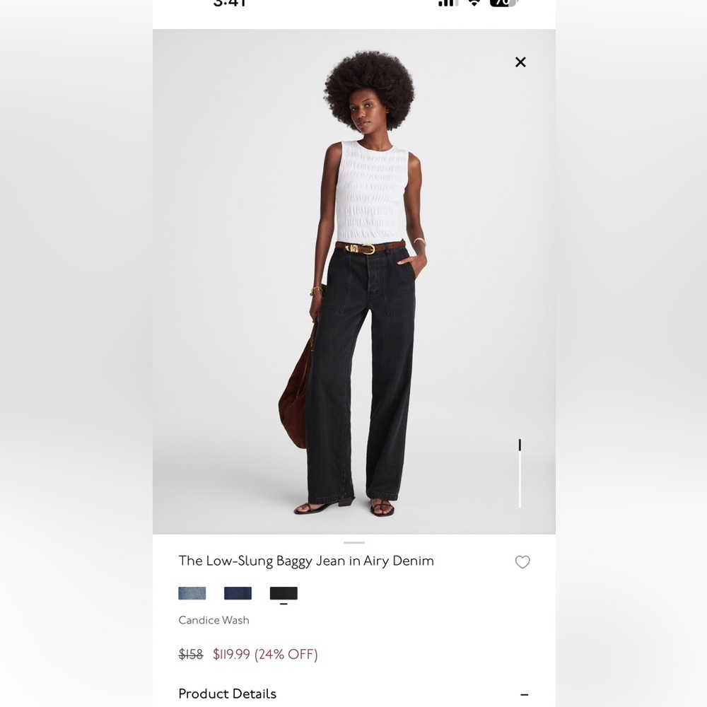 Madewell Black Wide Leg Jeans